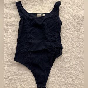 Babaton Navy Sheer Bodysuit